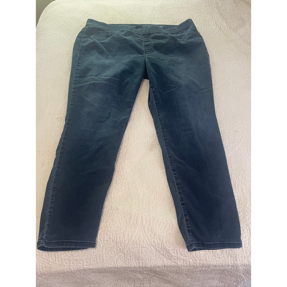 Bandolino Jeans Womens 24W Blue‎ Thea Pull-On Straight Leg Stretch Crop